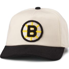American Needle Men's American Needle White/Black Boston Bruins Burnett Adjustable Hat 