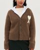 AMI AMI Ami De Coeur Cardigan Marron Chocolat/Ecru - 2