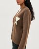 AMI AMI Ami De Coeur Cardigan Marron Chocolat/Ecru - 4