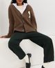 AMI AMI Ami De Coeur Cardigan Marron Chocolat/Ecru - 5