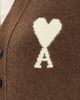 AMI AMI Ami De Coeur Cardigan Marron Chocolat/Ecru - 6