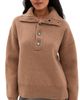 AMI AMI High Buttoned Collar Sweater Camel - 1