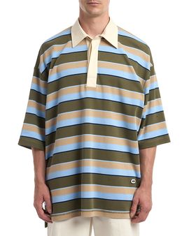 Ami Ami Oversize Fit Stripe Polo Shirt