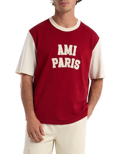 Ami Ami Paris Felt Embroidery Tee