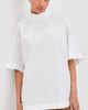 AMI AMI Stand Up Collar Buttoned Short Sleeves Top Blanc - 2