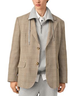 Ami Ami Straight Fit Single Breasted Check Jacket