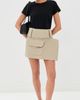 AMI AMI Wrap Miniskirt Beige Taupe - 5