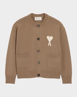 Ami Paris Ami De Coeur Crewneck Cardigan