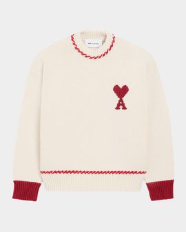 Ami Paris Ami De Coeur Embroidered Crewneck Sweater