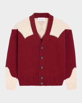 Ami Paris Ami De Coeur V-Neck Cardigan