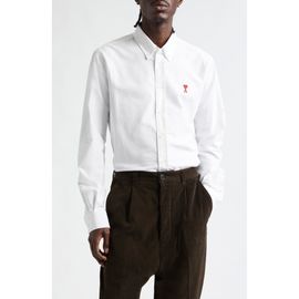 AMI PARIS AMI PARIS Ami De Coeur Cotton Oxford Button-Down Shirt