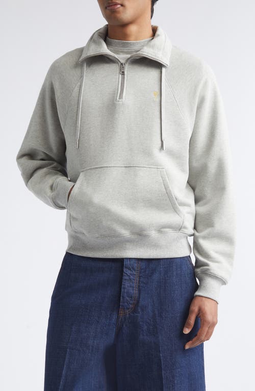 AMI PARIS AMI PARIS Ami de Coeur Embroidered Quarter Zip Pullover