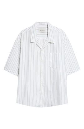 AMI PARIS AMI PARIS Ami de Coeur Stripe Boxy Camp Shirt