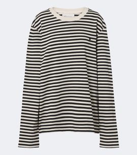 Ami Paris Ami Paris Ami de Coeur striped cotton T-shirt