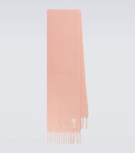 Ami Paris Ami Paris Ami de CÅur alpaca and wool-blend scarf