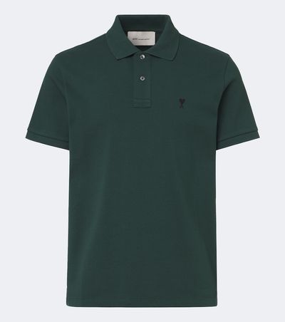 Ami Paris Ami Paris Ami De Cœur cotton piqué polo shirt