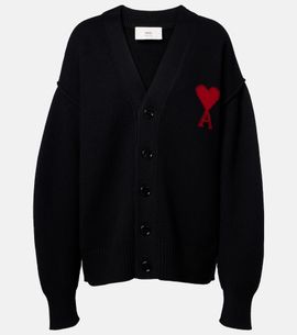 Ami Paris Ami Paris Ami de Cœur virgin wool cardigan