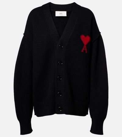 Ami Paris Ami Paris Ami de Cœur virgin wool cardigan