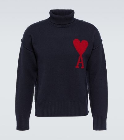 Ami Paris Ami Paris Ami De CÅur virgin wool turtleneck sweater