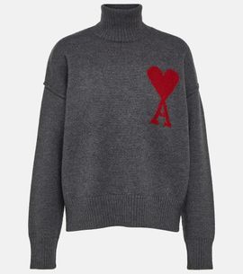 Ami Paris Ami Paris Ami De Cœur wool turtleneck sweater