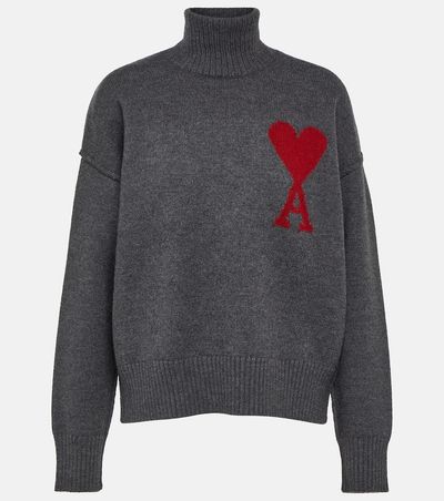 Ami Paris Ami Paris Ami De Cœur wool turtleneck sweater