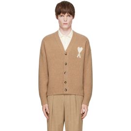 AMI Paris AMI Paris Beige Alpaca Ami de Coeur Cardigan