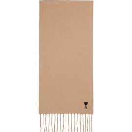 AMI Paris AMI Paris Beige Ami de Coeur Wool Scarf