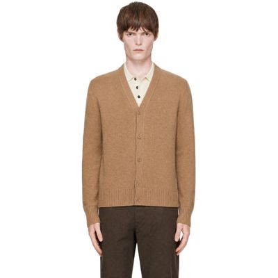 AMI Paris AMI Paris Beige Cashmere Tonal Ami de Coeur Cardigan