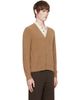 AMI Paris AMI Paris Beige Cashmere Tonal Ami de Coeur Cardigan - 2