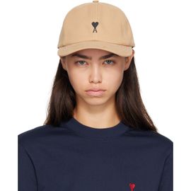 AMI Paris AMI Paris Beige Cotton Ami De Coeur Cap