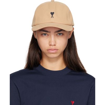 AMI Paris AMI Paris Beige Cotton Ami De Coeur Cap