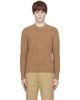 AMI Paris AMI Paris Beige Crewneck Cashmere Ami de Coeur Sweater - 1