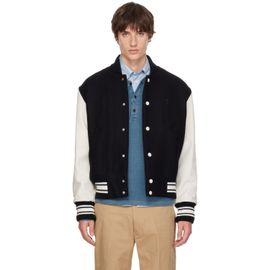 AMI Paris AMI Paris Black & Off-White Ami de Coeur Padded Teddy Jacket