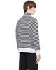 AMI Paris AMI Paris Black & White Sailor Wool & Silk Turtleneck - 3