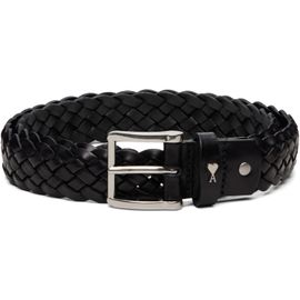 AMI Paris AMI Paris Black Braided 'Paris Paris' Belt