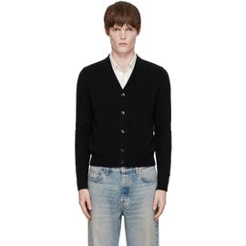 AMI Paris AMI Paris Black Cashmere Tonal Ami de Coeur Cardigan