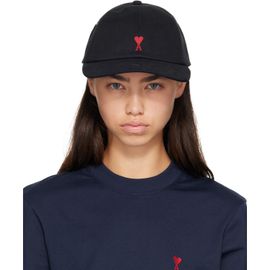AMI Paris AMI Paris Black Cotton Ami De Coeur Cap