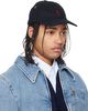 AMI Paris AMI Paris Black Cotton Ami de Coeur Embroidery Cap - 2