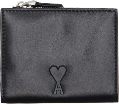 AMI Paris AMI Paris Black Cowhide Leather 'Voulez-Vous' Folded Wallet