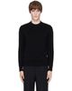 AMI Paris AMI Paris Black Crewneck Cashmere Ami de Coeur Sweater - 1