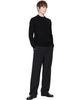 AMI Paris AMI Paris Black Crewneck Cashmere Ami de Coeur Sweater - 4