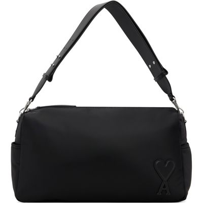 AMI Paris AMI Paris Black Large Nylon Marcel Bag
