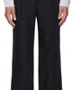 AMI Paris AMI Paris Black New Wool Low Waist Wide Trousers - 1