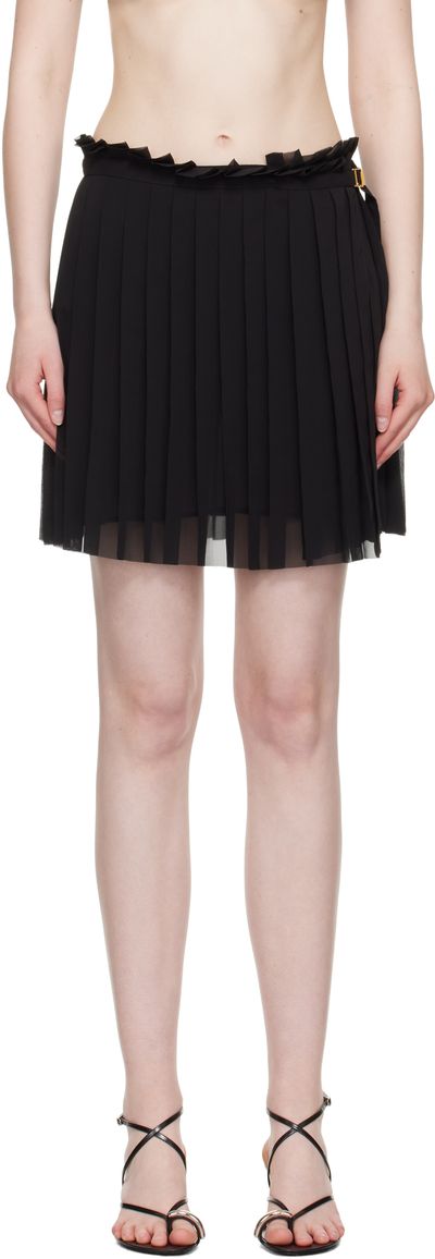 AMI Paris AMI Paris Black Pleated Miniskirt
