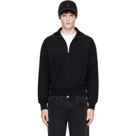 AMI Paris AMI Paris Black Tonal Embossed Ami de Coeur Sweatshirt
