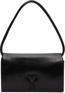 AMI Paris AMI Paris Black Voulez-Vous Wallet On Strap Bag