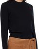 AMI Paris AMI Paris Black Wool Ami De Coeur Crewneck Sweater - 2