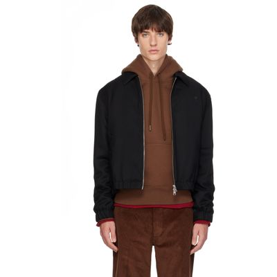 AMI Paris AMI Paris Black Wool Padded Ami de Coeur Jacket