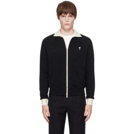 AMI Paris AMI Paris Black Zipped Ami de Coeur Sweatshirt