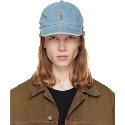 AMI Paris AMI Paris Blue Ami De Coeur Embroidery Cap